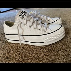 White platform converse